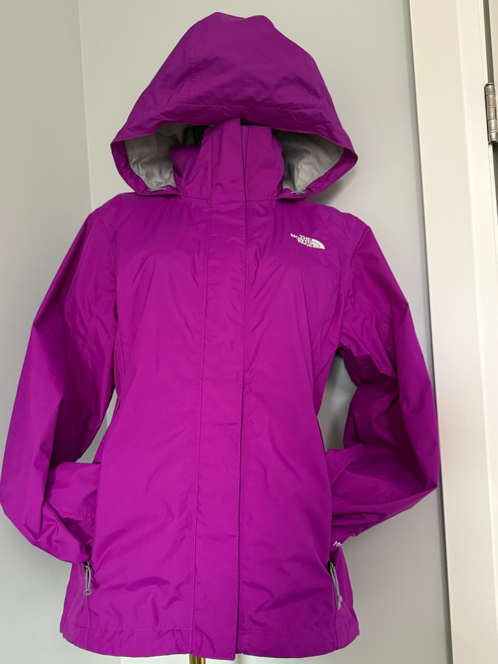 The North Face Women's Bright Magenta Waterproof Hooded Jacket